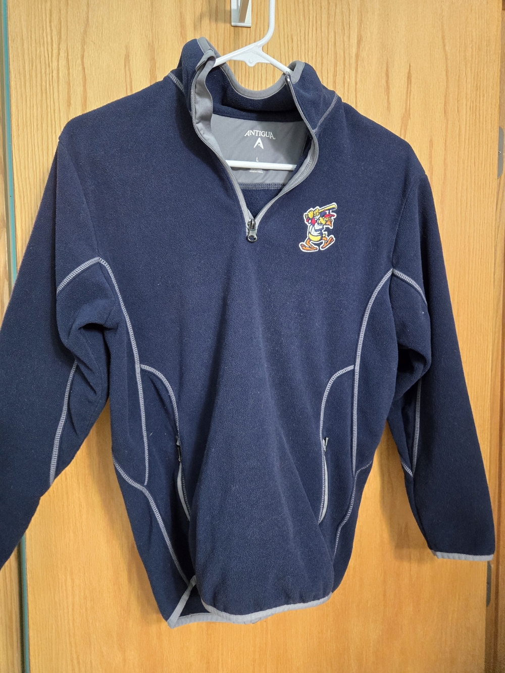 Antigua Toledo Mud Hens Navy Fleece Quarter-Zip Pullover